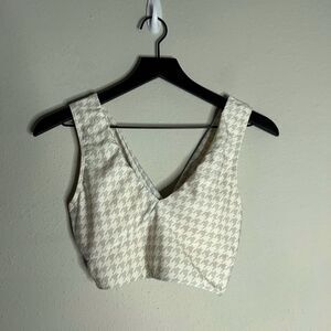 Nani Swimwear Gray Houndstooth Print Bikini Top